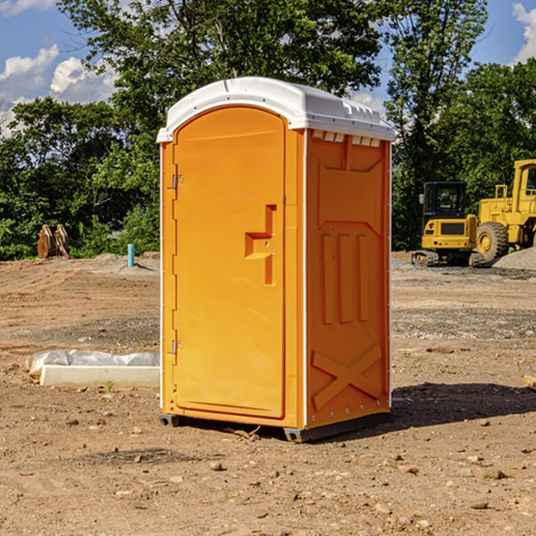 how often are the portable restrooms cleaned and serviced during a rental period in Swisher